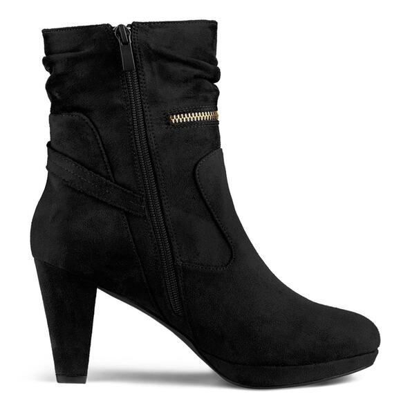 Allegra K Women's Ankle Zip Platform High Heel Boots Mid Calf SZ 6.5 Womens Shoe - Picture 6 of 6
